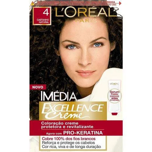 Tintura para Cabelo Loréal Imédia Excellence Castanho Natural 4