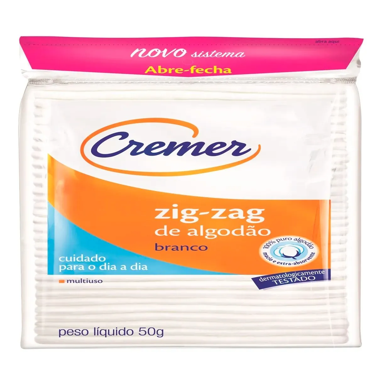 Algodão Cremer Zigzag Ziplock Sanfonado Cremer 50g