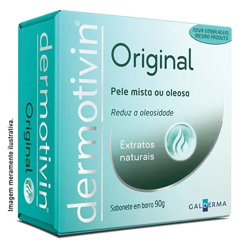 Sabonete Galderma Dermotivin Original Para Pele Acneica Oleosa Ou Mista 90g