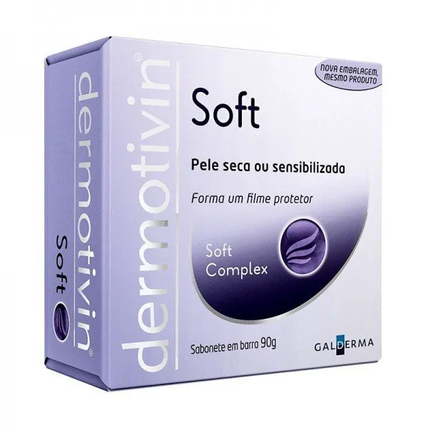 Sabonete Barra Galderma Dermotivin Soft Para Pele Normal Ou Seca 90g
