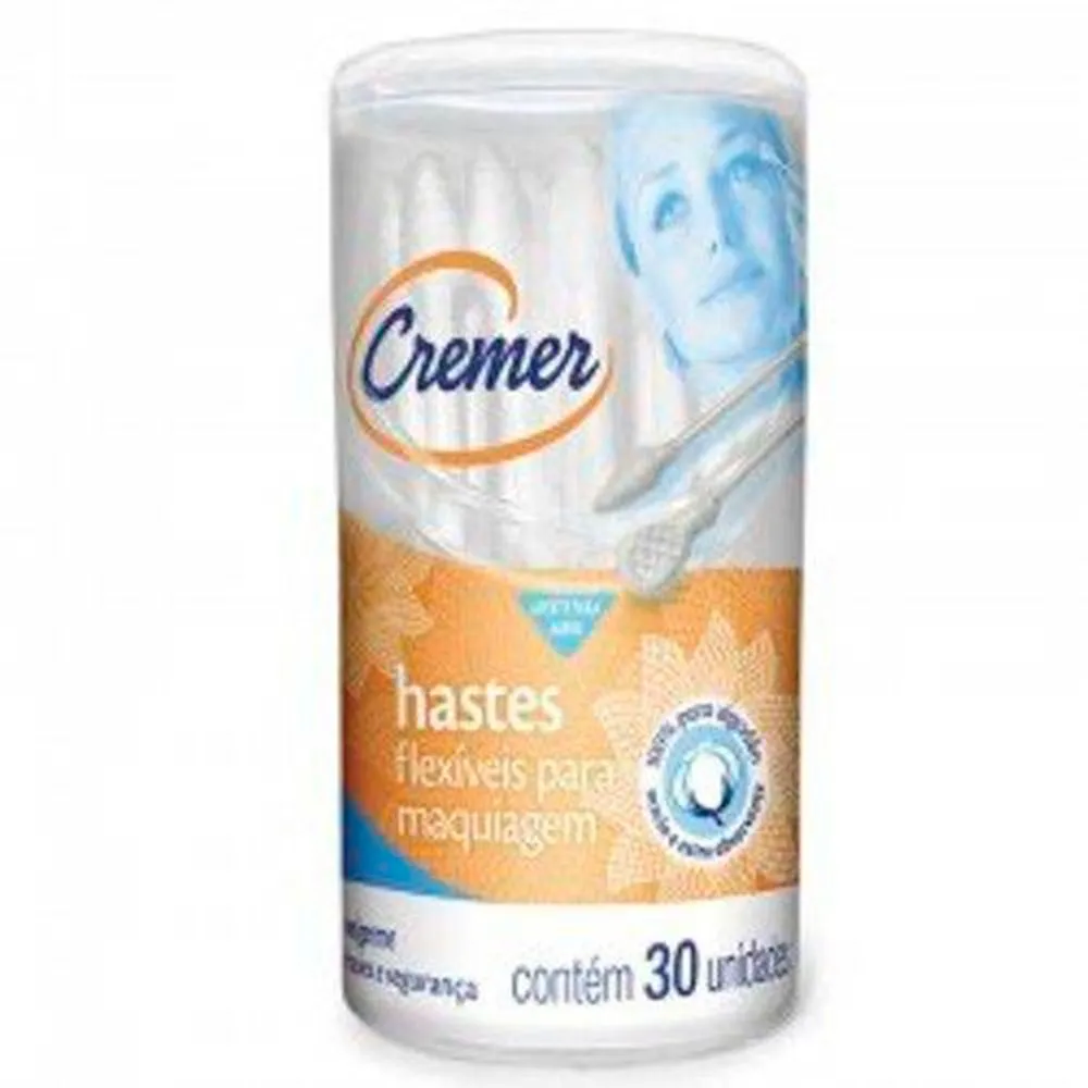Hastes Flexíveis Para Maquiagem Cremer Pote com 30 Unidades