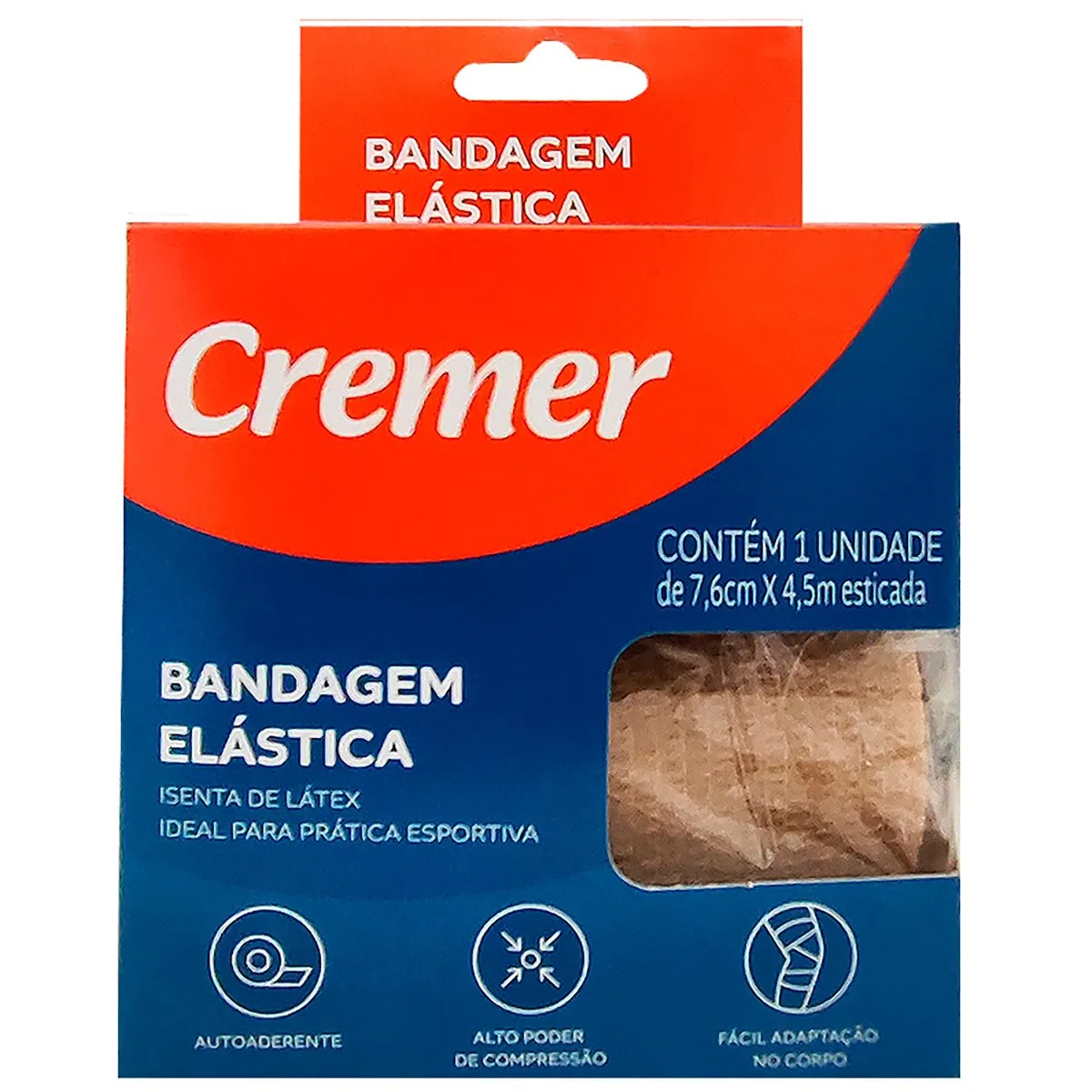 Bandagem Elástica Cremer 7,6cm x 4,5m com 1 Unidade