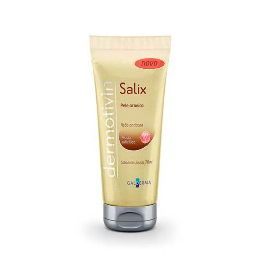 Sabonete Líquido Galderma Dermotivin Salix Para Pele Acneica 70ml