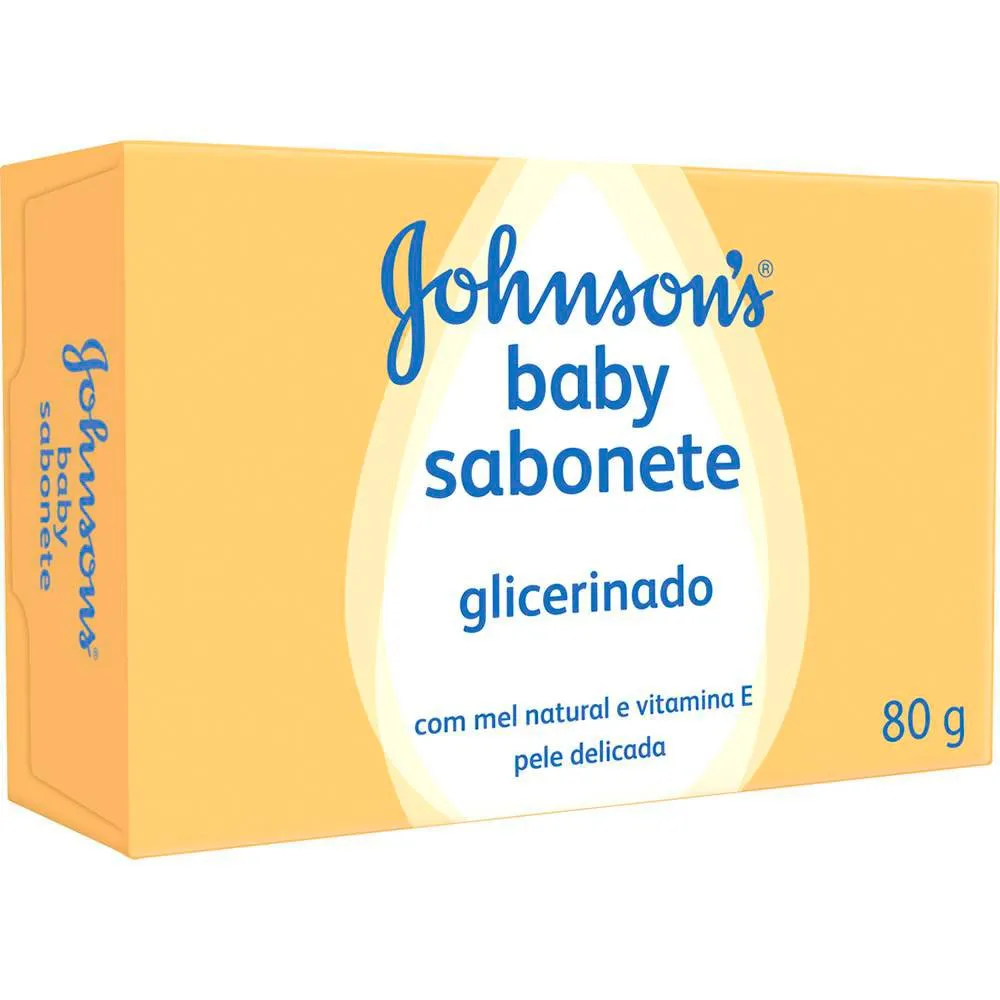 Sabonete Johnsons Baby glicerinado Mel E Vitamina E 80g
