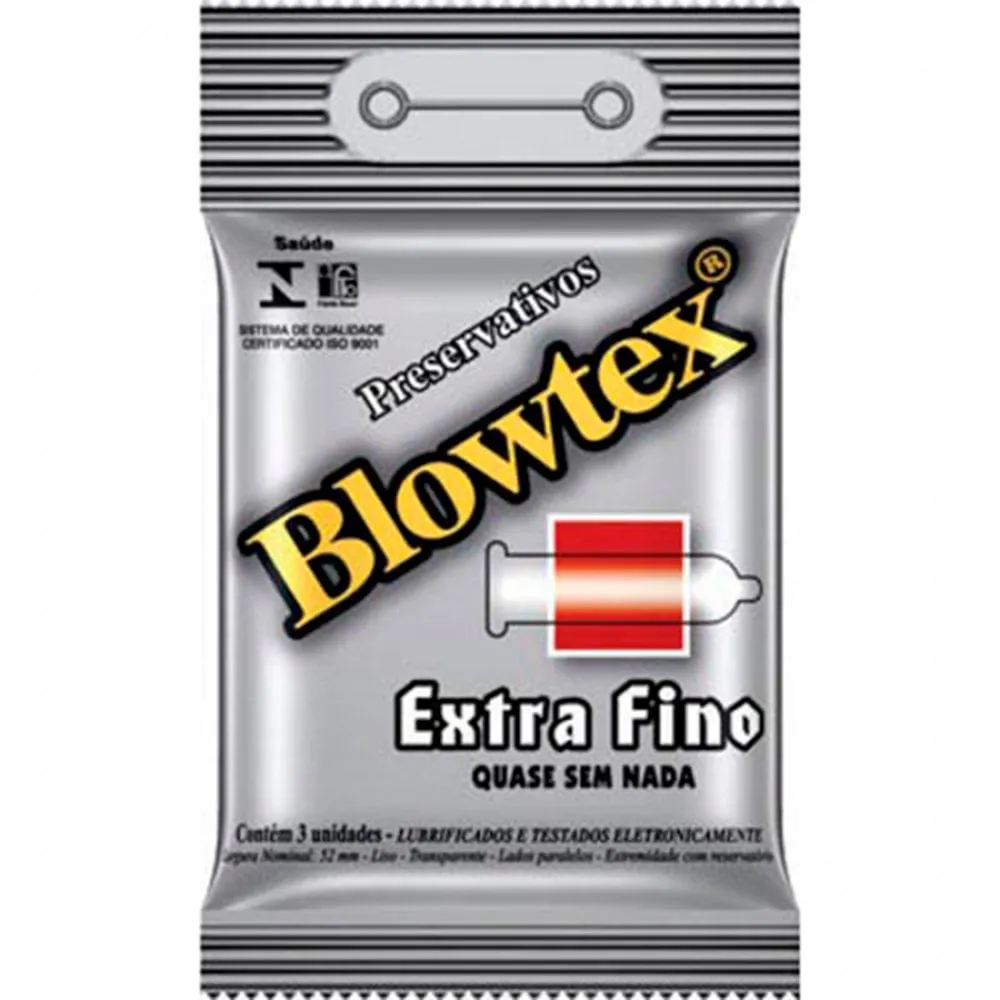 Preservativo Lubrificado Blowtex Extra Fino Sensitive 3 Unidades