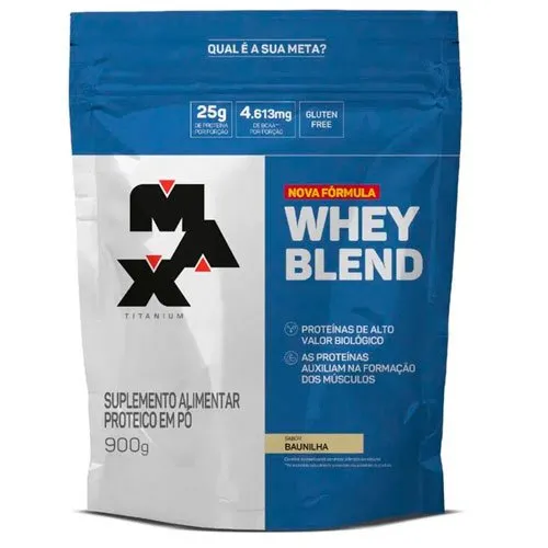 Suplemento Max Titanium Whey Blend Baunilha 900g