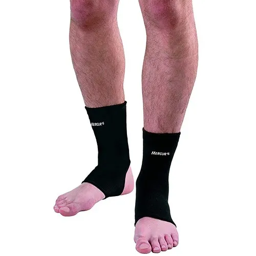 Tornozeleira Elástica Mercur Preta G Par