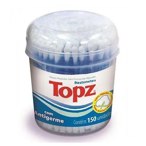 Hastes Flexíveis Bastonetes Topz Pote com 150 unidades
