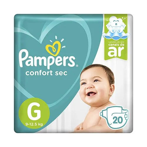 Fralda Infantil Pampers Confort Sec G 20 Unidades