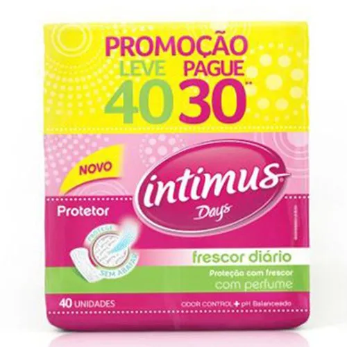 Protetor Diário Intimus Days com Perfume Leve 40 Pague 35