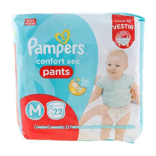 Fralda Infantil Pampers Pants Mini Comfort Sec Tamanho M 22 Unidades