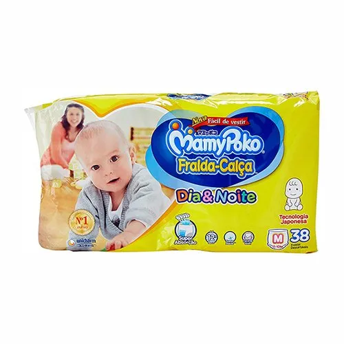 Fralda Mamypoko Calça Dia & Noite Tamanho M 38 Unidades