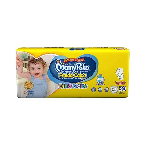 Fralda Mamypoko Calça Dia&Noite Tamanho XG 30 unidades
