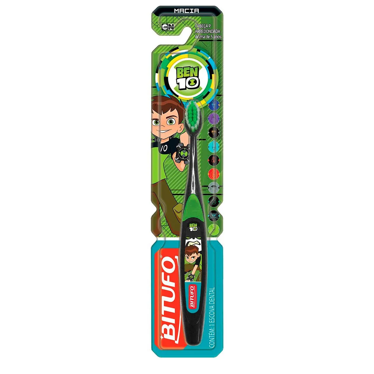 Bitufo Escova Dental Ben 10 comProtetor Holográfico