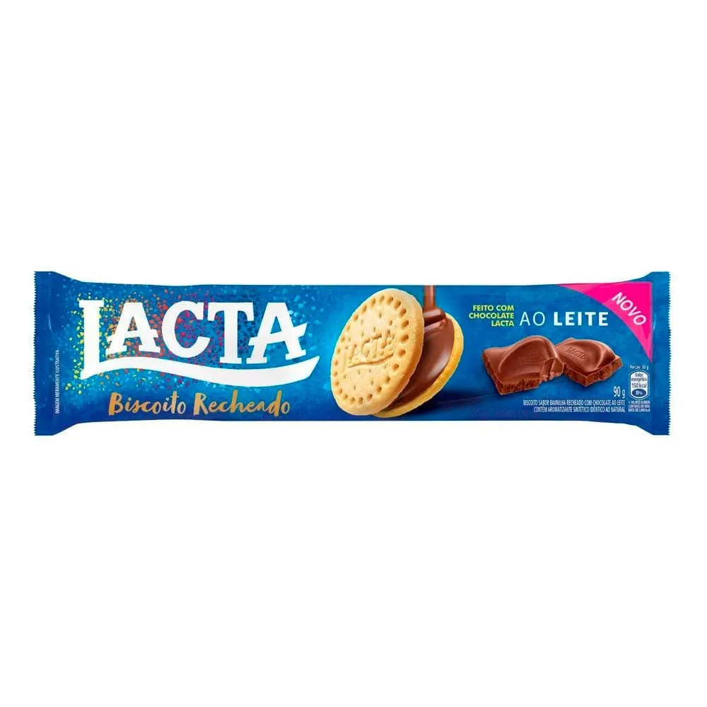 Biscoito Recheado Lacta Ao Leite 90g