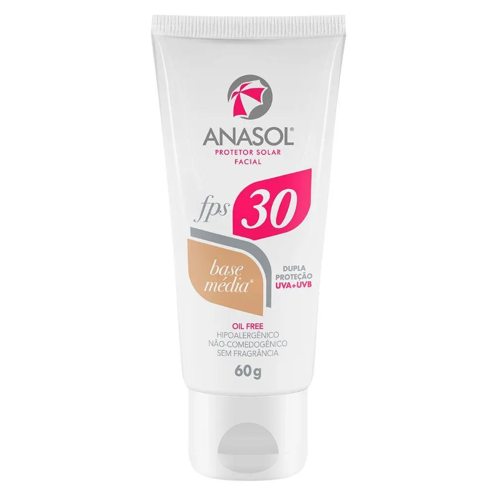 Protetor Solar Facial Anasol Base Média 60g