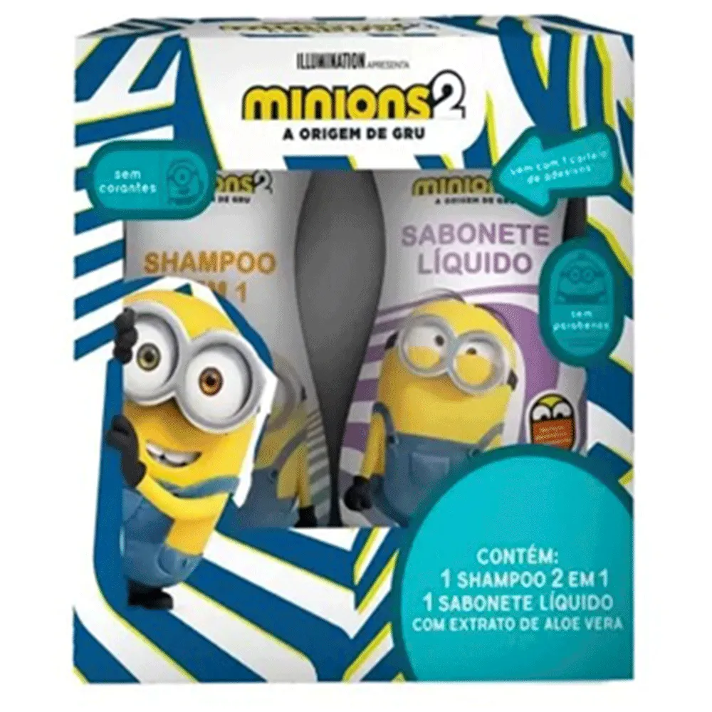 Kit Shampoo e Sabonete Líquido Minions 250ml Nutriex