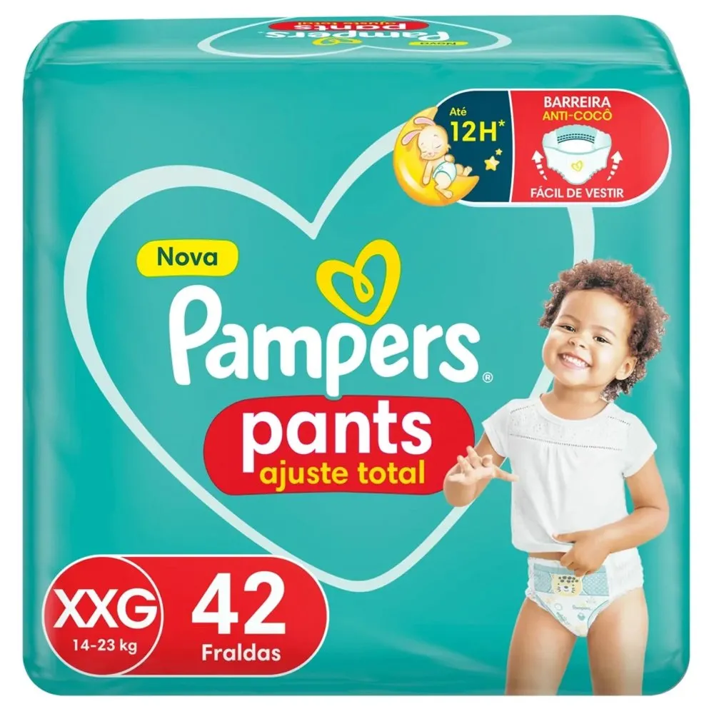 Fralda Infantil Pampers Pants Ajuste Total XXG 42 Unidades