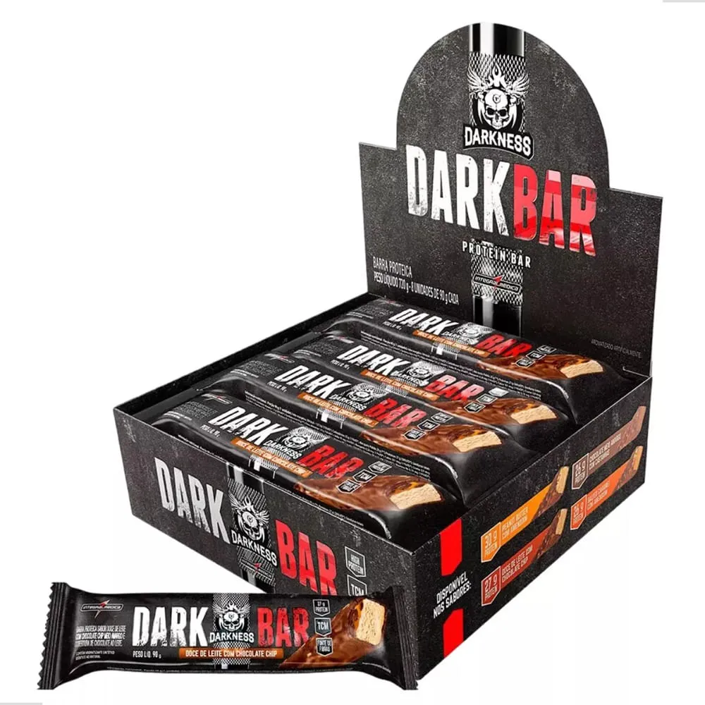 Barra de Proteína Whey Bar Darkness Doce de Chocolate