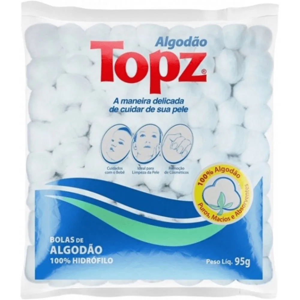 Algodão Bolas Topz 95g