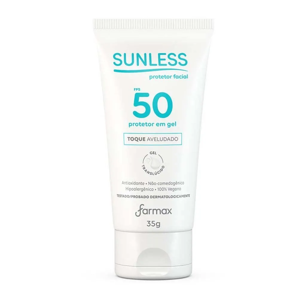 Protetor Solar Facial Sunless Translucido Toque Aveludado FPS50 35g
