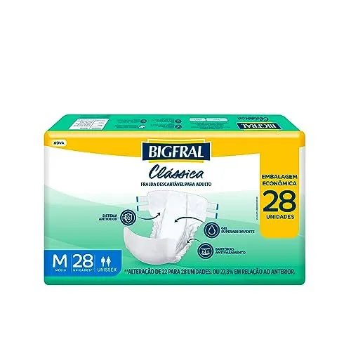 Fralda Bigfral Clássica Econômica M 3x28 Unidades