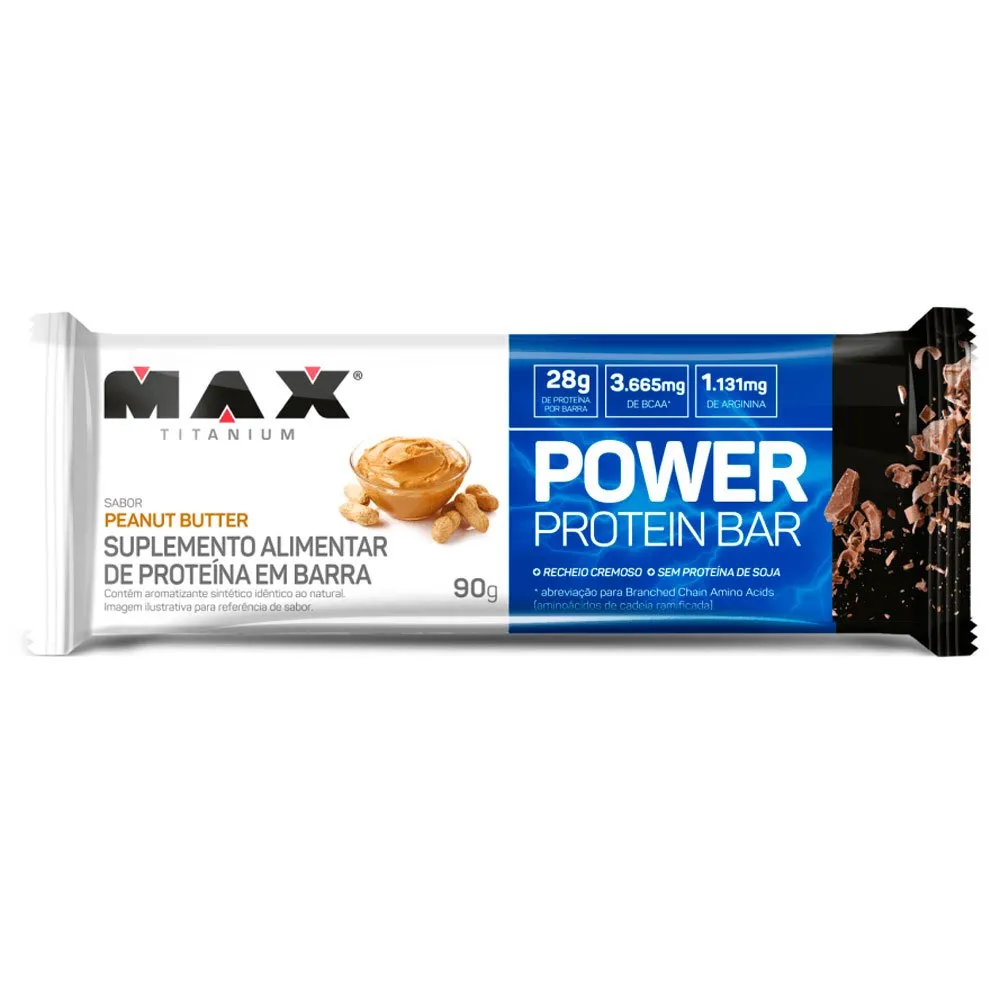 Barra de Proteina Power Protein Max Bar Titanium Penaut Butter 90g