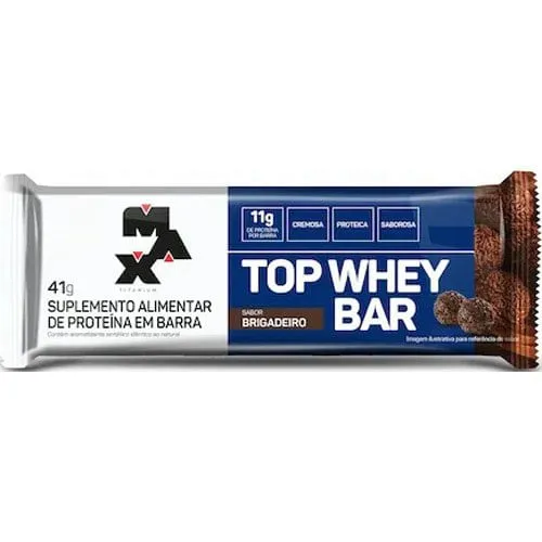 Barra de Proteína Top Whey Bar Brigadeiro 41g Max Titanium