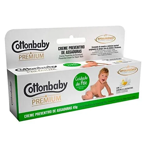Creme Preventivo para Assaduras Cottonbaby Cuidado com a Pele 45g