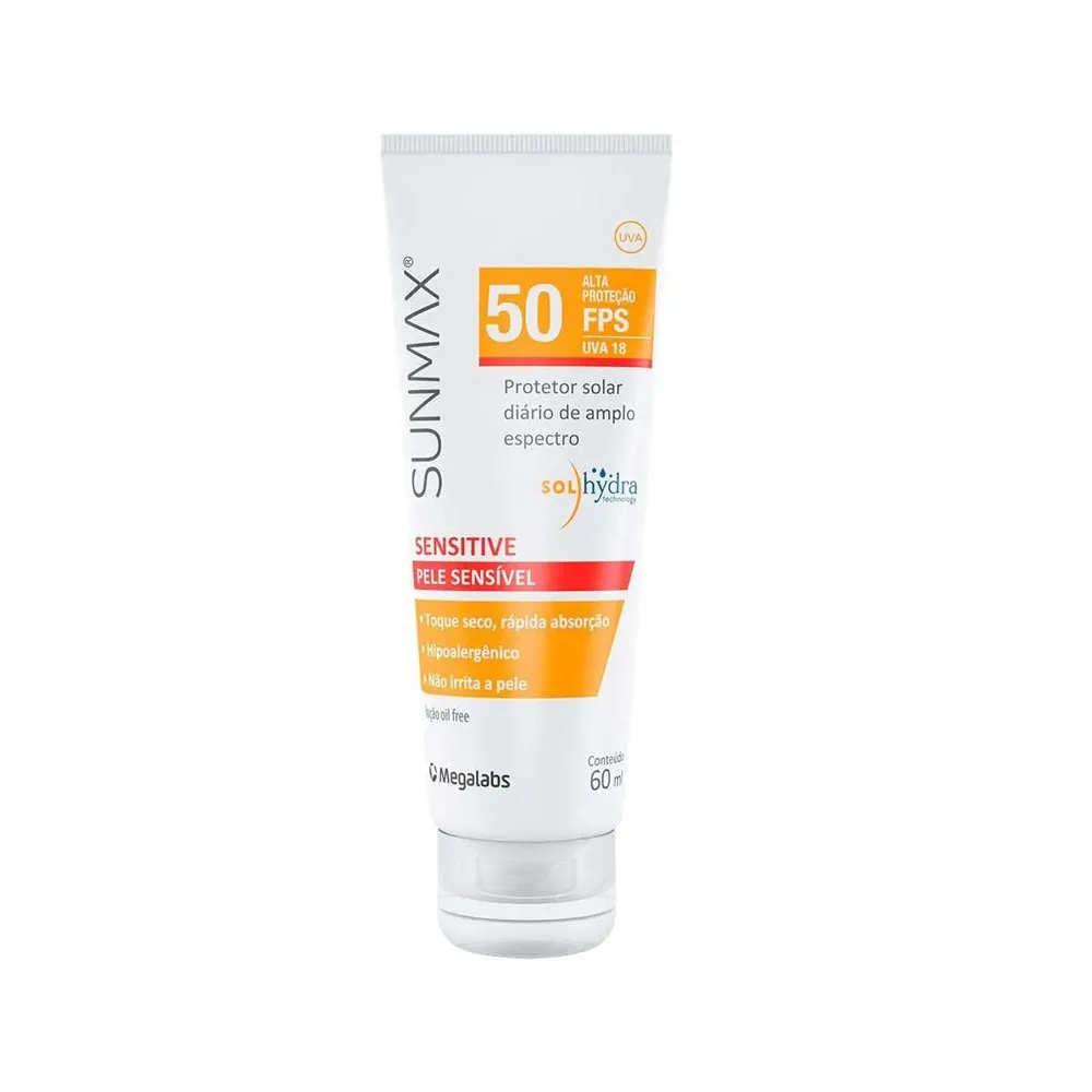 Protetor Solar Facial Sunmax FPS50 Pele Sensível  60ml