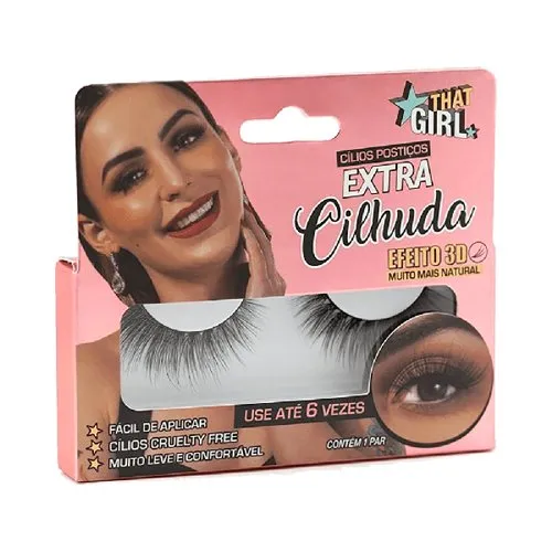 Cílios Postiços That Girl Extra Cilhuada 3D 1 Par