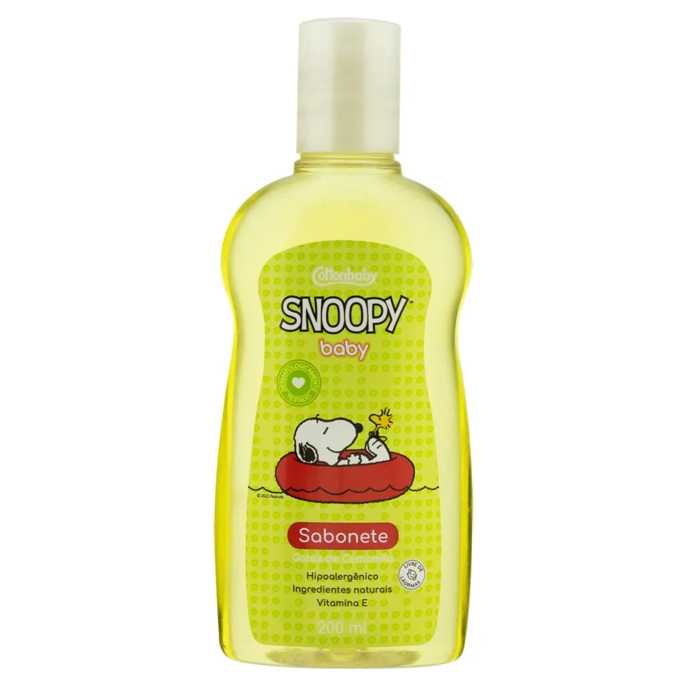 Sabonete Líquido Cottonbaby Snoopy Gotas de Camomila 200ml