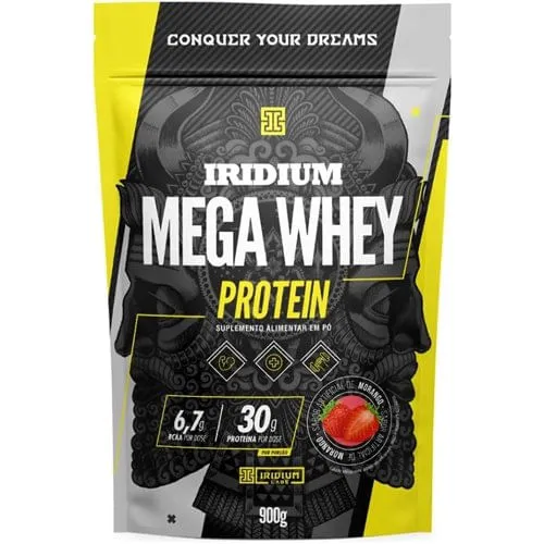 Whey Protein Mega Iridium Morango 900g