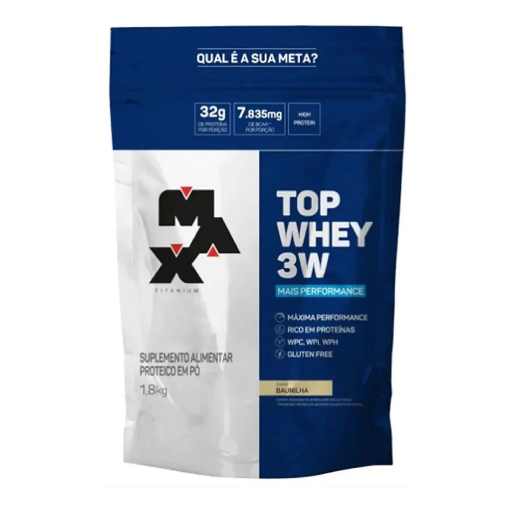 Whey Protein Top 3W Refil Baunilha 1,8kg