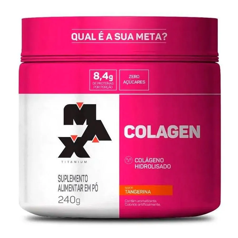 Colágeno Hidrolisado Max Titanium Colagen Sabor Tangerina 240g