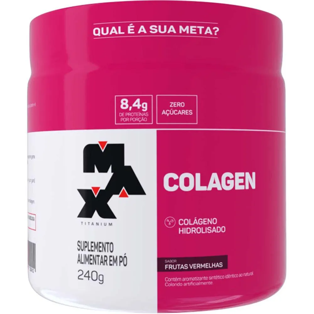 Colágeno Hidrolisado Max Titanium Frutas Vermelhas 240g