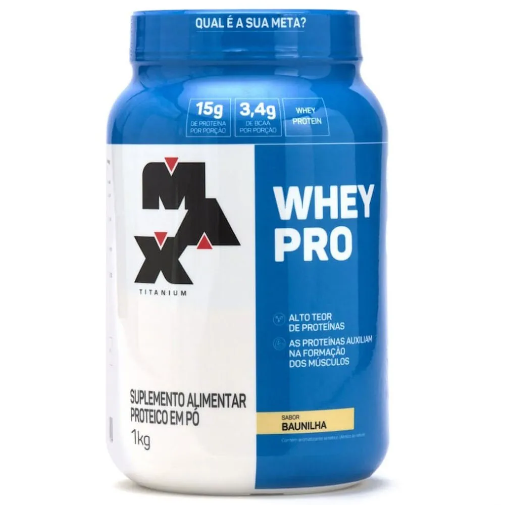 Whey Protein Pro Max Titanium Sabor Baunilha 1kg