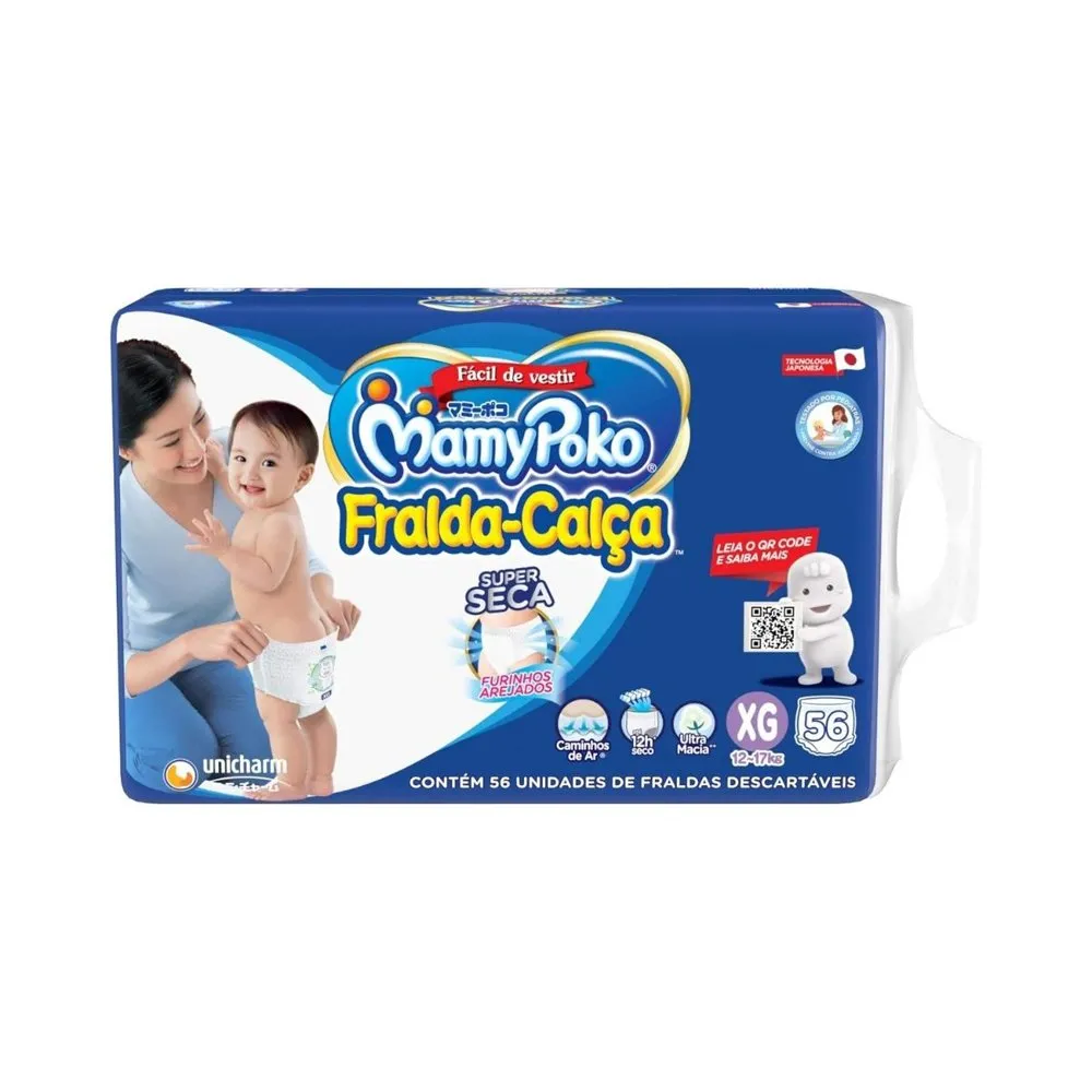 Fralda-Calça MamyPoko Super Giga XG 56 Unidades