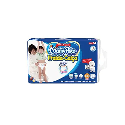 Fralda MamyPoko Calça Super Giga XXG com 48 Unidades
