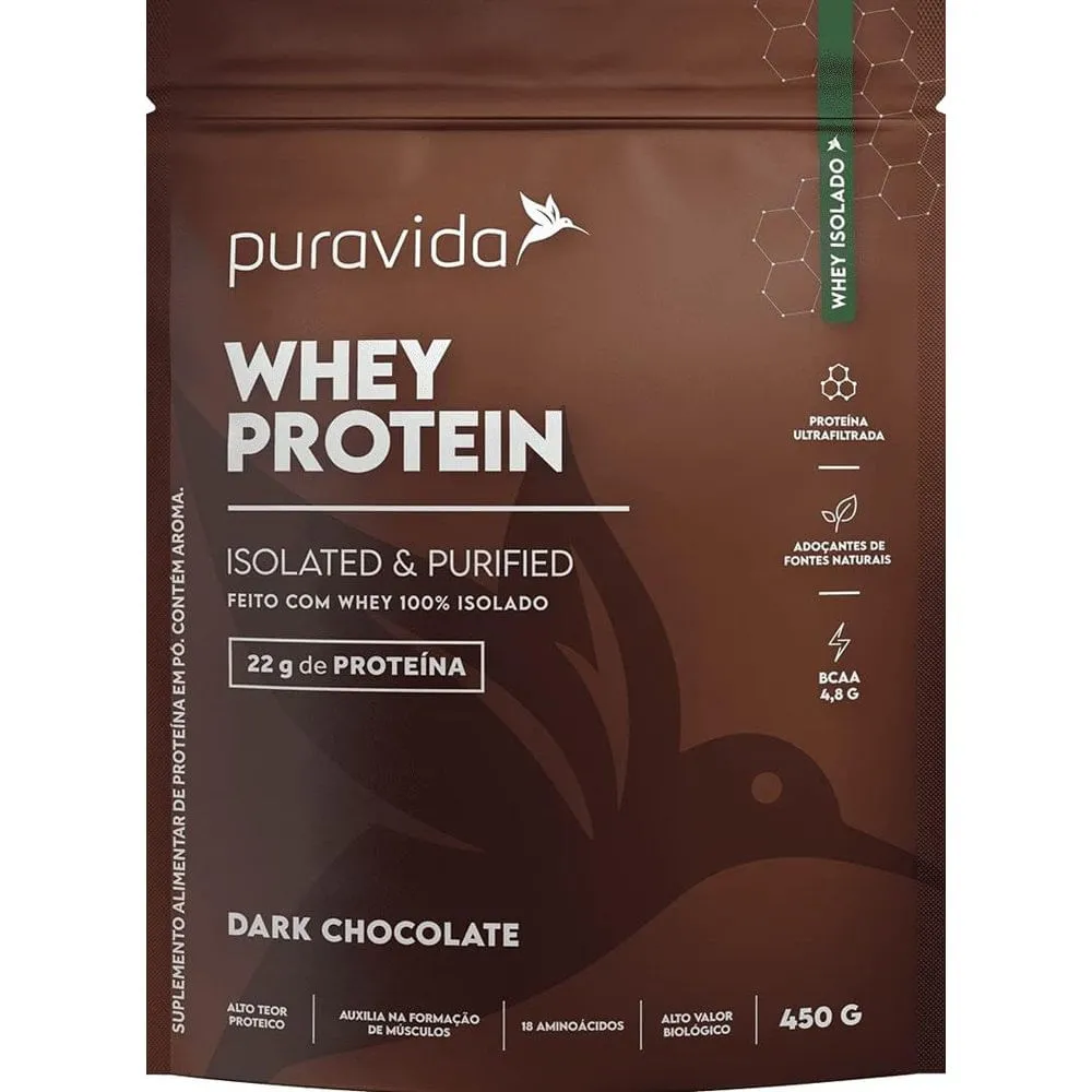 Whey Protein Isolado PuraVida Dark Chocolate 450g