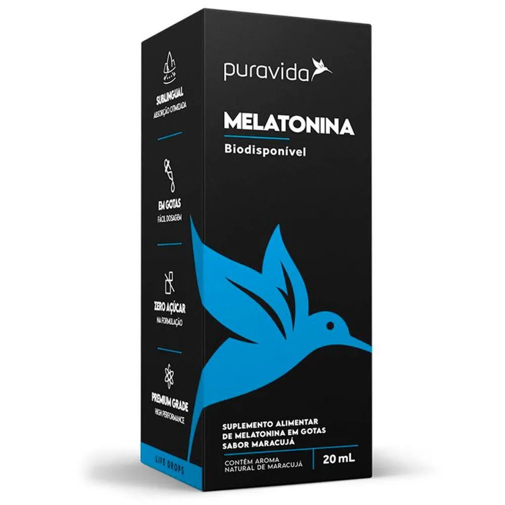 Suplemento Alimentar Puravida Melatonina Macaracujá 20mL