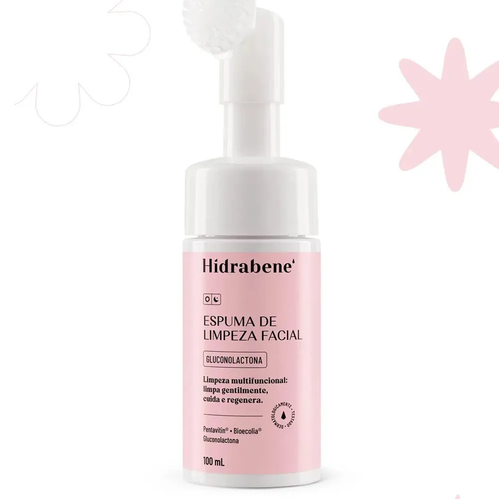 Espuma de Limpeza Facial Hidrabene Gluconolactona 100ml