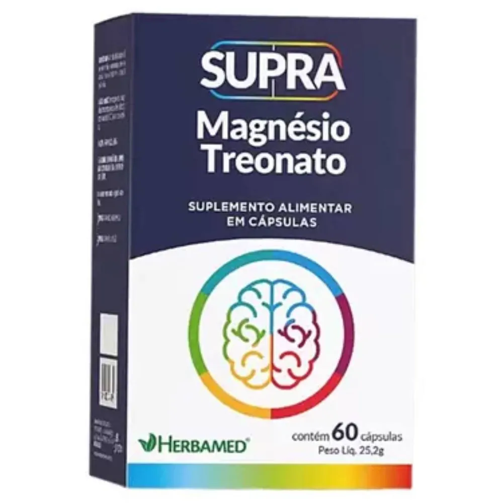 Supra Magnésio Treonato 60 Cápsulas Herbamed