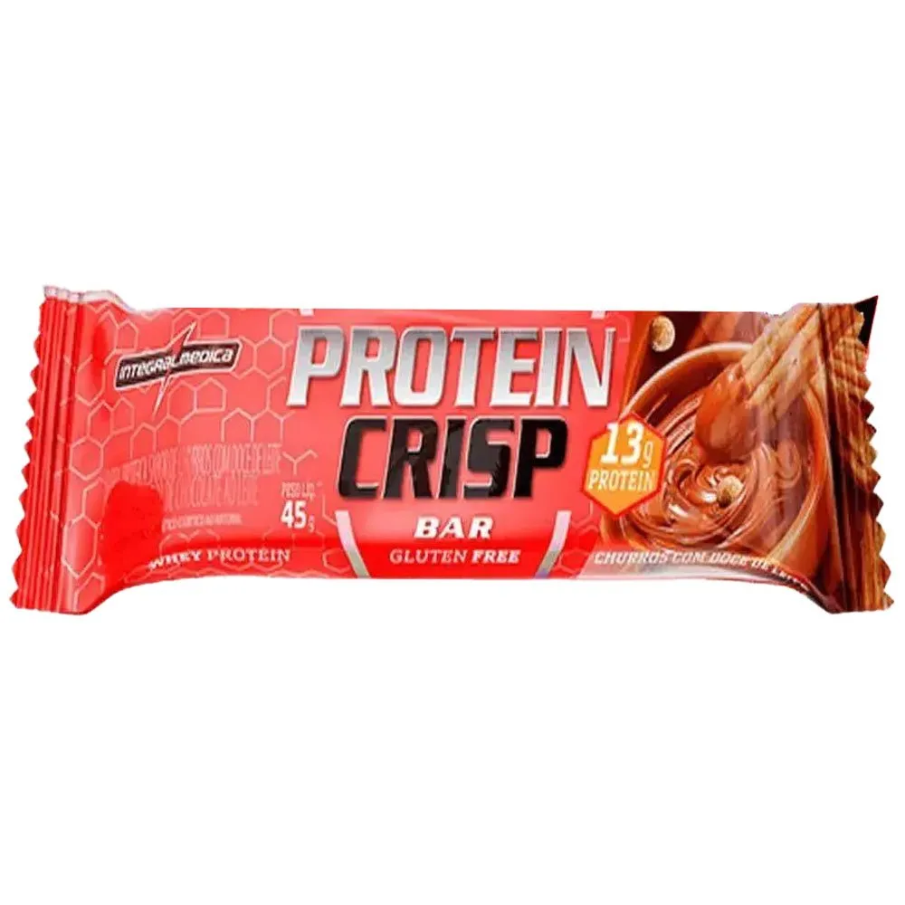 Barra de Proteína Whey Integralmédica Protein Crisp Bar Churros com Doce de Leite 45g