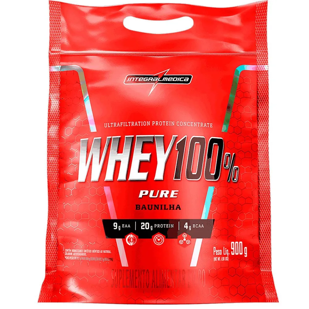 Whey 100% Pure Integralmédica Sabor Gelato Di Latte 900g Pouch