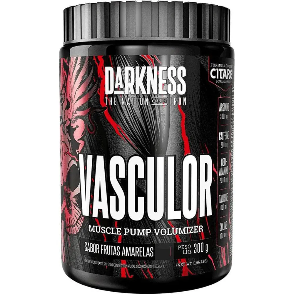 Vasculor Muscle Pump Volumizer Darkness Sabor Frutas Amarelas 300g