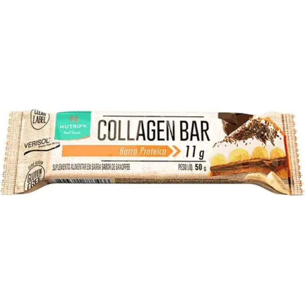 Barra de Proteína Nutrify Collagen Bar Banoffe 50g