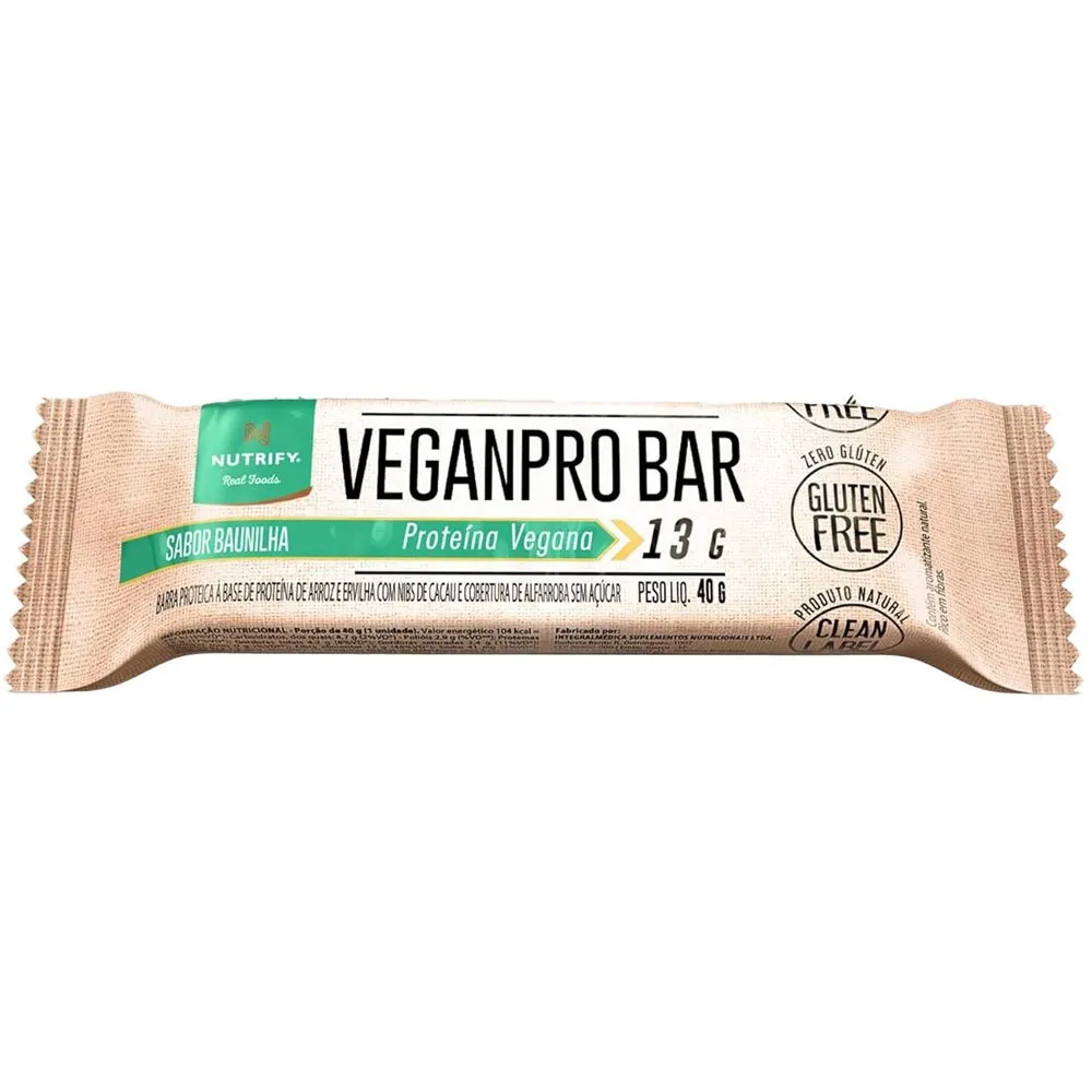 Barra de Proteína Nutrify VeganPro Bar Baunilha 40g