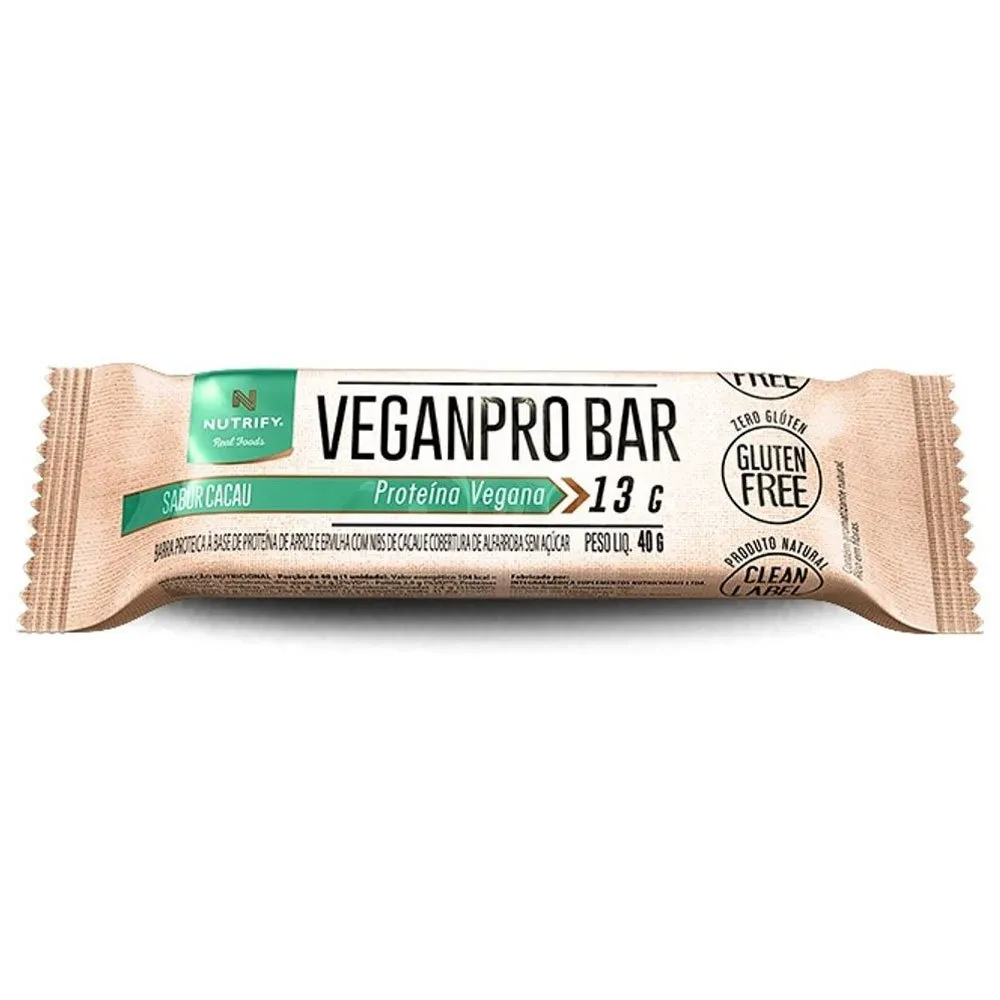 Barra de Proteína Nutrify VeganPro Bar Cacau 40g