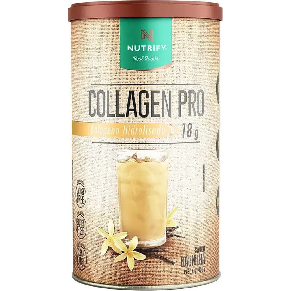 Collagen Pro Nutrify Colágeno Hidrolisado 18g Sabor Baunilha 450g